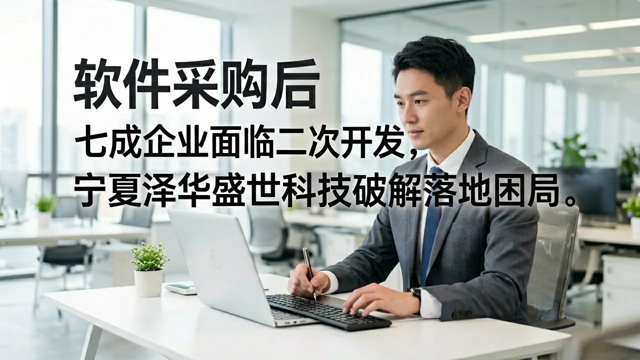 软件采购后七成企业面临二次开发,宁夏泽华盛世科技破解落地困局